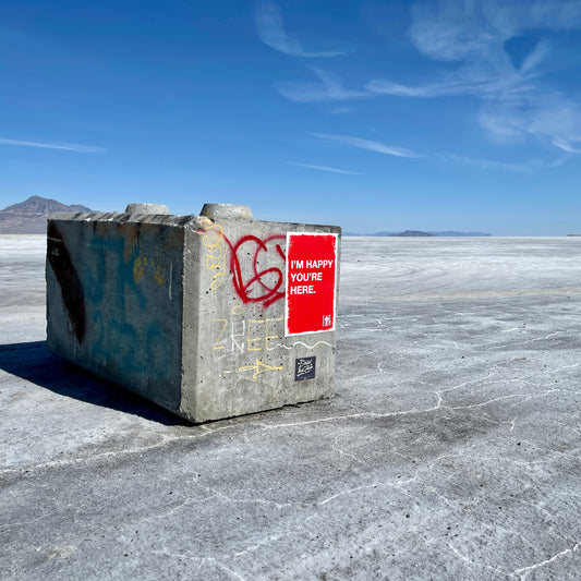 I'm Happy You're Here (Bonneville Salt Flats, Utah) by Egoproof