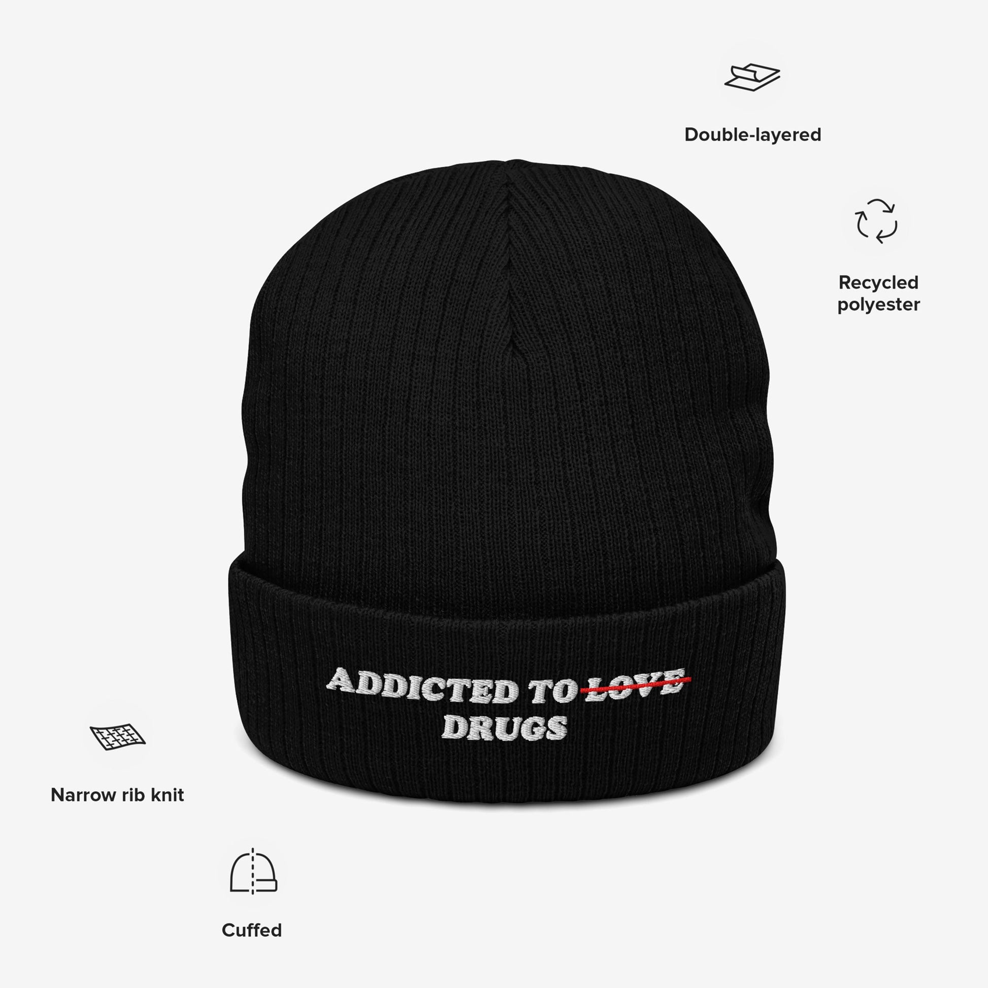 Addicted To Love / Drugs Hat by EGOPROOF