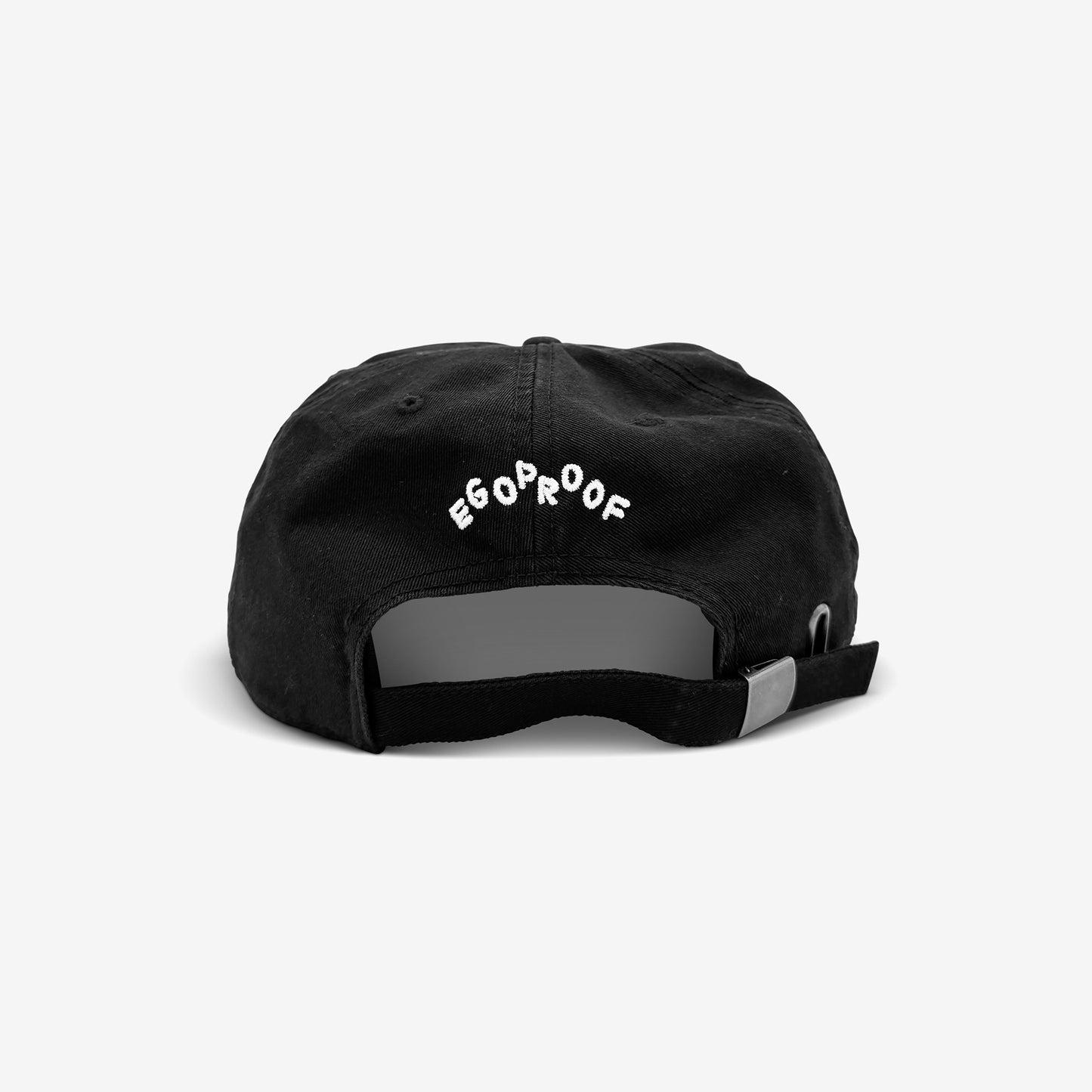 Make Art Every Day 5-Panel Hat featuring white embroidered text, a mid-profile unstructured crown, and adjustable metal clasp, embodying creative expression for mental well-being and daily inspiration.