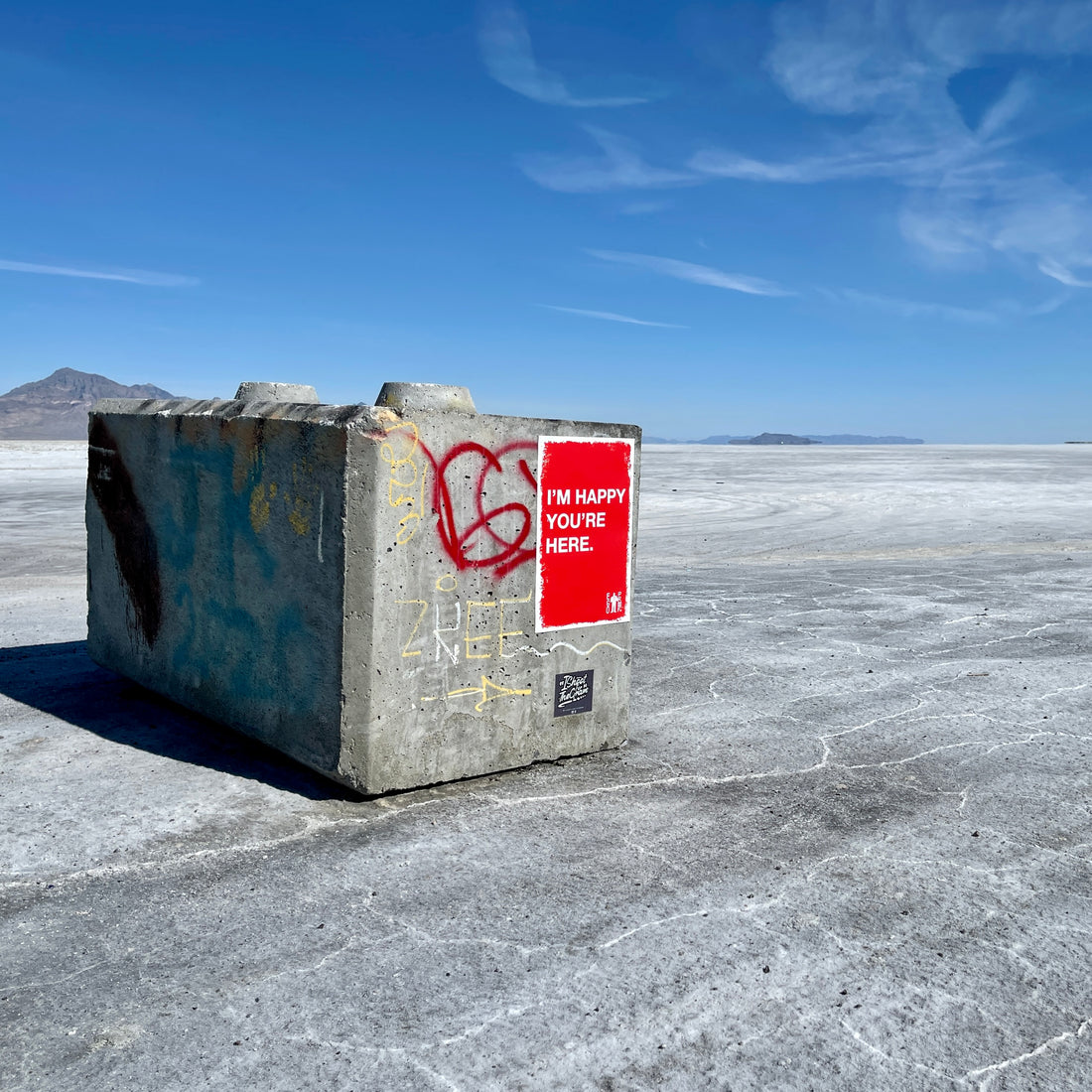 I'm Happy You're Here (Bonneville Salt Flats, Utah) by Egoproof