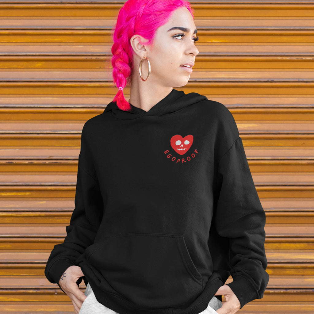 "Love Skull" Embroidered Hoodies by EGOPROOF
