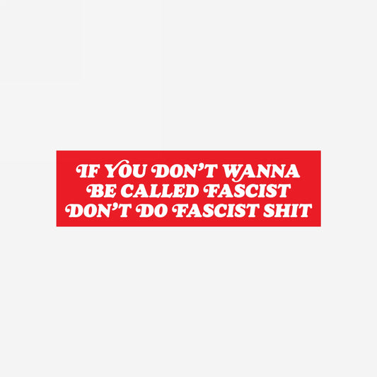 Anti-Fascist Sticker & Magnet featuring bold white text on a red background, advocating resistance against oppression. Designed for those confronting hate with style and fury. Durable, all-weather materials.