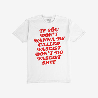 Anti-Fascist T-shirt featuring a bold red slogan urging accountability against fascism. Ideal for those who embrace resistance, this tee embodies defiance and a strong message against hate and injustice.