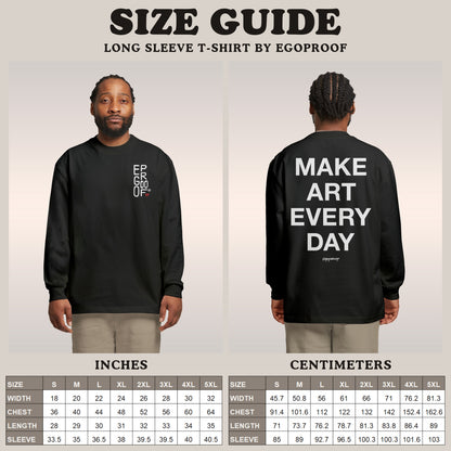 Long Sleeve T-shirt Size Chart by EGOPROOF