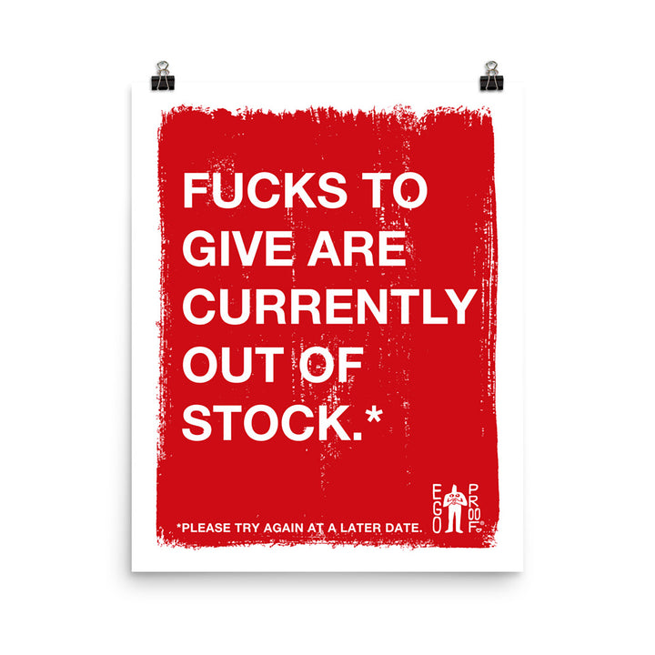 Fucks To Give Giclée Print