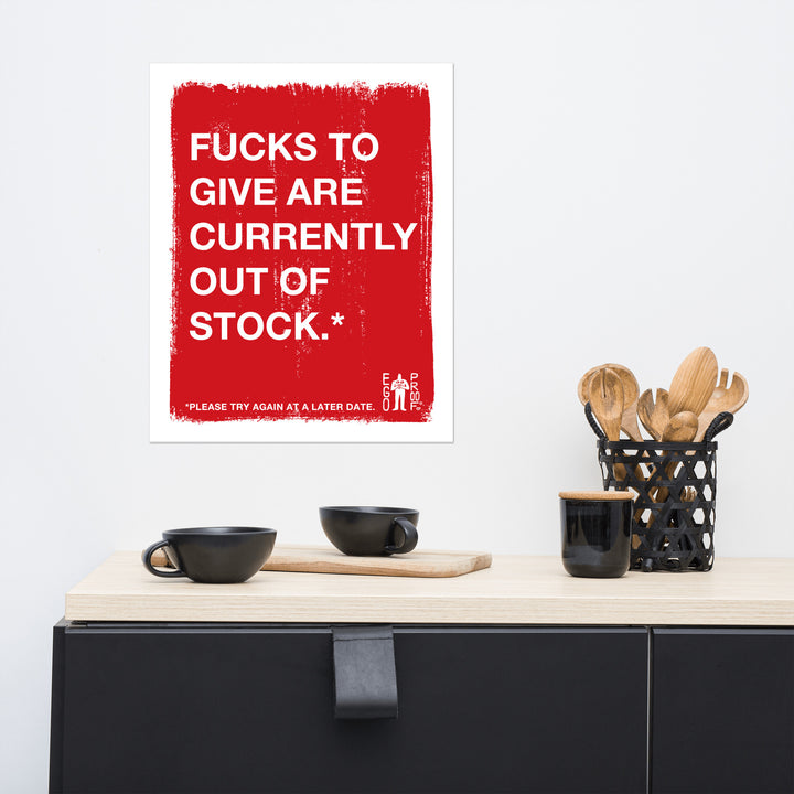 Fucks To Give Giclée Print