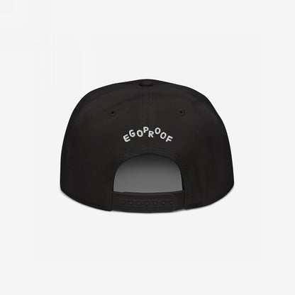 Make Art Every Day Hat featuring EGOPROOF embroidered in white on the back. Highlights creativity and perseverance with an adjustable snap-back design, perfect for artists committed to their craft.